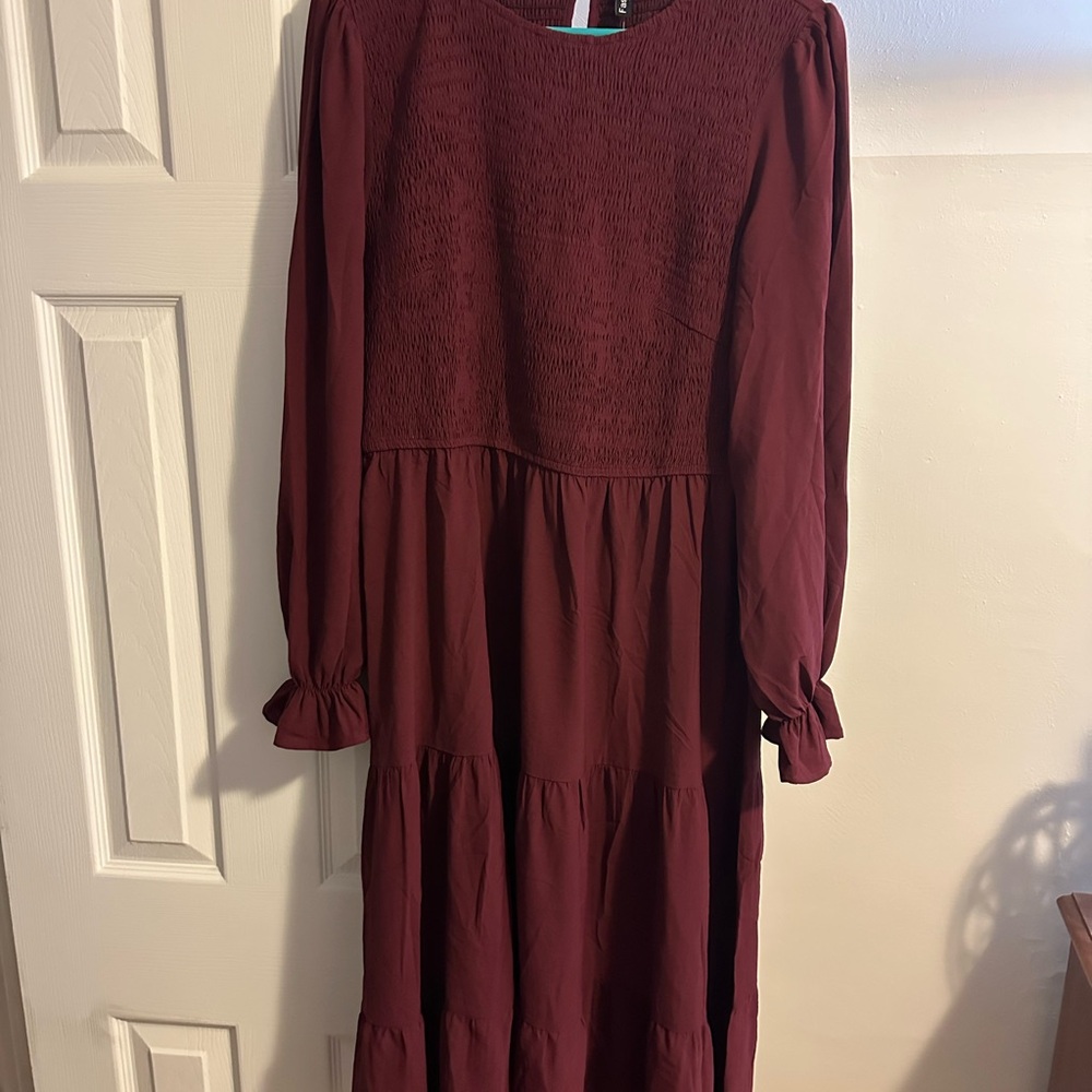 Burgundy Women's Dress